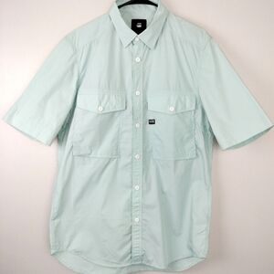 NWOT G-Star Originals Raw Denim Type C Straight Tall Pale Blue Button Down Sz. L